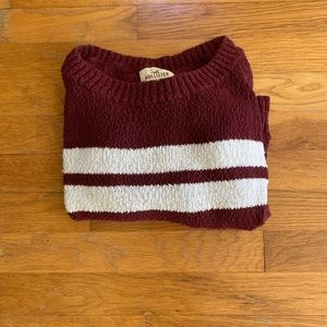 Red Hollister Striped Sweater